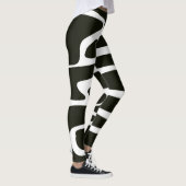 Abstrakt Art Black and White Yoga Leggings (Rechts)