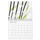 Abstrakt Art Black Line Modern Artwork Color Kalender (Feb 2027)
