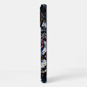 Abstrakt Art Black Swirl Red iPhone Hülle (Linke Seite)