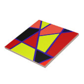 Abstrakt Art Black Yellow Coral Minimalismus Fliese (Seite)