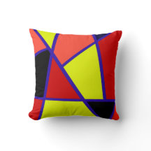 Abstrakt Art Black Yellow Coral Minimalismus