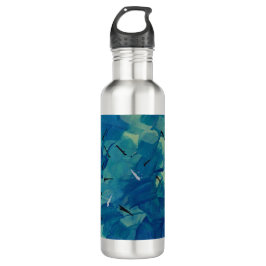 Abstrakt Art Blue Aquamarin Water Flasche Edelstahlflasche