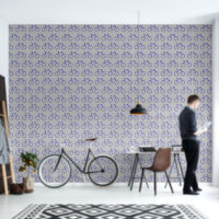 Abstrakt Art Blue Bicycle Gray Medium Muster