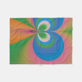 Abstrakt Art Blue Butterfly Fleecedecke (Vorderseite (Horizontal))