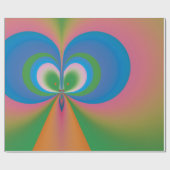 Abstrakt Art Blue Butterfly Geschenkpapier (Flach)