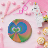 Abstrakt Art Blue Butterfly Pappteller (Party)