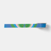 Abstrakt Art Blue Butterfly Satinband (Vorderseite)
