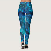 Abstrakt Art Blue Leggings (Rückseite)