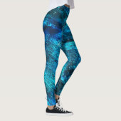 Abstrakt Art Blue Leggings (Rechts)