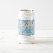 Abstrakt Art Blue Mediation Bierglas (Mittel)