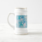 Abstrakt Art Blue Mediation Bierglas (Links)