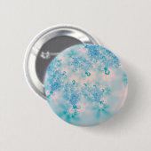 Abstrakt Art Blue Mediation Button (Vorne & Hinten)