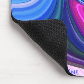 Abstrakt Art Blue N Pink Leaf Mouse Pad Mousepad (Ecke)