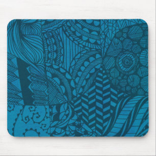Abstrakt Art Blue Pattern Mousepad