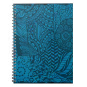Abstrakt Art Blue Pattern Notizblock (Vorderseite)
