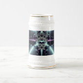 Abstrakt Art Blue Star Bierglas (Mittel)