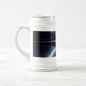 Abstrakt Art Blue Star Bierglas (Links)