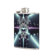Abstrakt Art Blue Star Flachmann (Links)
