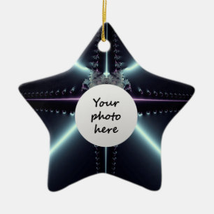 Abstrakt Art Blue Star Keramikornament