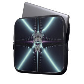 Abstrakt Art Blue Star Laptopschutzhülle (Vorderseite Links)