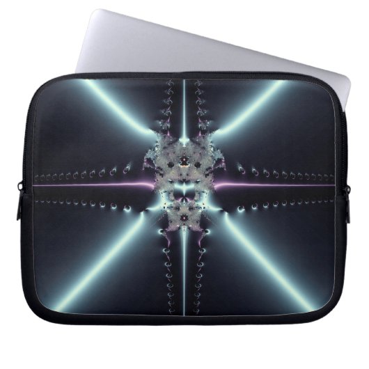 Abstrakt Art Blue Star Laptopschutzhülle (Vorderseite)