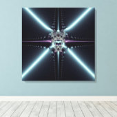 Abstrakt Art Blue Star Leinwanddruck (Insitu (Holzboden))