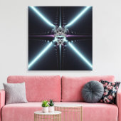 Abstrakt Art Blue Star Leinwanddruck (Insitu (Wohnzimmer))