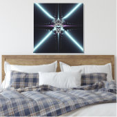 Abstrakt Art Blue Star Leinwanddruck (Insitu (Schlafzimmer))