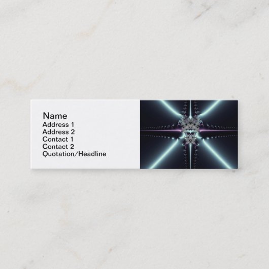 Abstrakt Art Blue Star Mini Visitenkarte (Vorderseite)