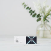 Abstrakt Art Blue Star Mini Visitenkarte (Stehend Vorderseite)
