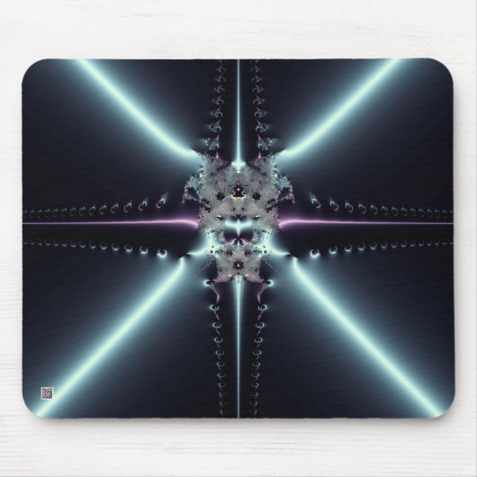 Abstrakt Art Blue Star Mousepad (Vorne)