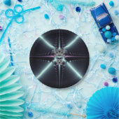 Abstrakt Art Blue Star Pappteller (Party)
