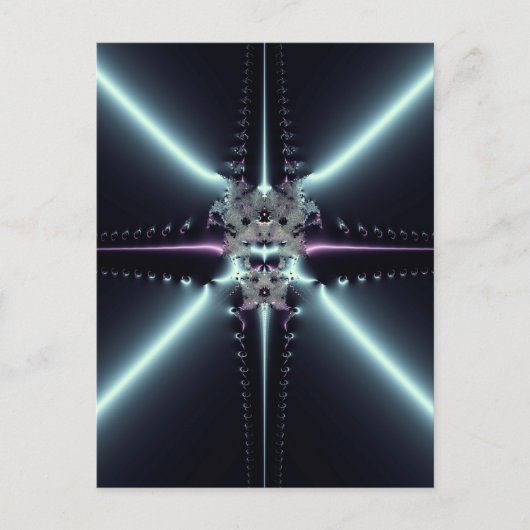 Abstrakt Art Blue Star Postkarte (Vorderseite)