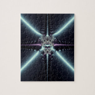 Abstrakt Art Blue Star Puzzle