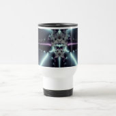 Abstrakt Art Blue Star Reisebecher (Mittel)