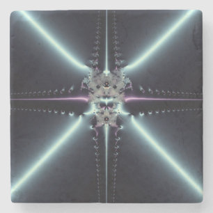 Abstrakt Art Blue Star Steinuntersetzer