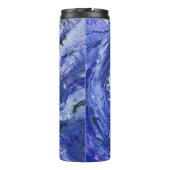 Abstrakt Art Blue Thermosbecher (Rückseite)