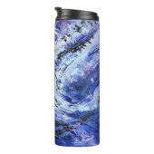 Abstrakt Art Blue Thermosbecher (Nach rechts gedreht)