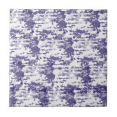 Abstrakt Art Blue White Minimalismus Fliese (Vorderseite)