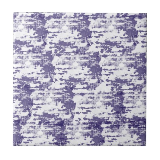 Abstrakt Art Blue White Minimalismus Fliese (Vorderseite)