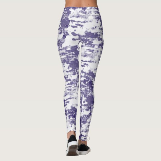 Abstrakt Art Blue White Minimalismus Leggings (Rückseite)
