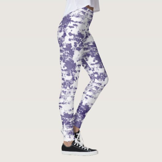 Abstrakt Art Blue White Minimalismus Leggings (Rechts)