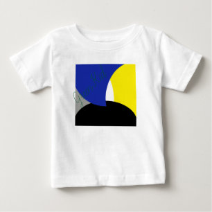 Abstrakt Art Blue Yellow Baby T-shirt