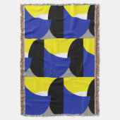 Abstrakt Art Blue Yellow Black Blankon Decke (Vorderseite Vertikal)