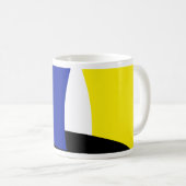 Abstrakt Art Blue Yellow Kaffeetasse (VorderseiteRechts)