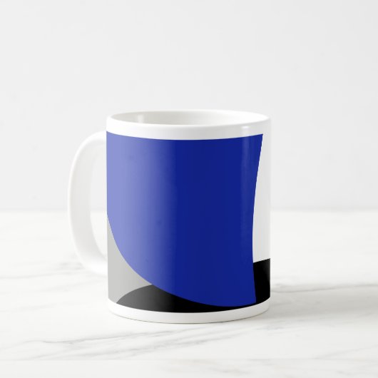 Abstrakt Art Blue Yellow Kaffeetasse (Vorderseite Links)