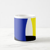 Abstrakt Art Blue Yellow Kaffeetasse (Mittel)