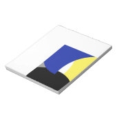 Abstrakt Art Blue Yellow Notizblock (Rotiert)