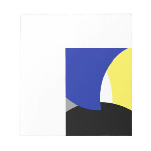 Abstrakt Art Blue Yellow Notizblock