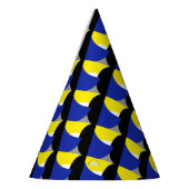 Abstrakt Art Blue Yellow Partyhütchen (Links)